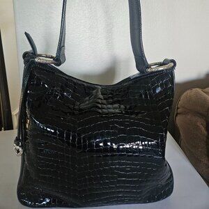 BRIGHTON LGE  "CHER" SHOULDER BAG /PURSE BR CROC